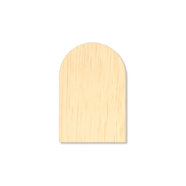 Bază rotunjită pentru icoane, 2,2×3,5 cm, placaj :: 2,2×3,5 cm