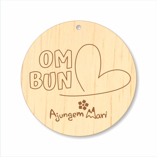 Unicat - Medalion gravat, Ø8 cm, placaj 4 mm - Om bun