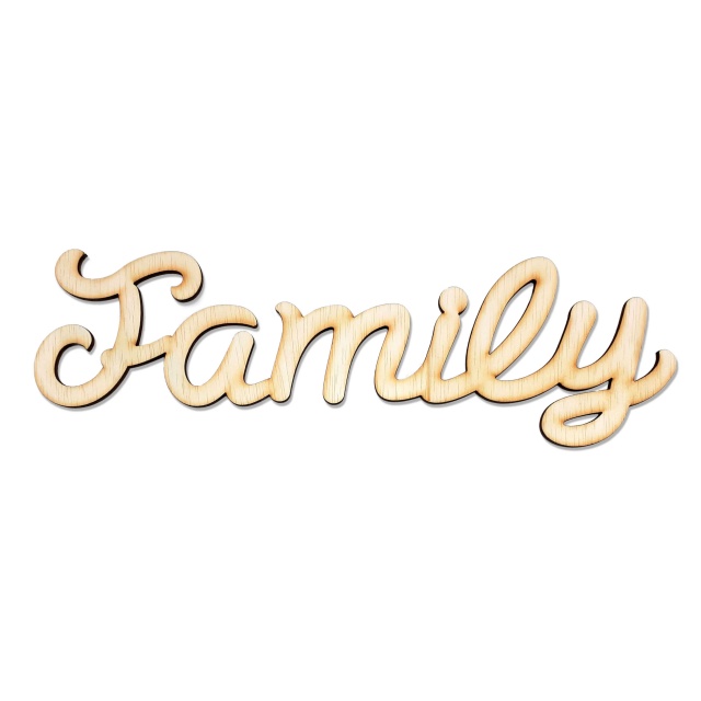 Text Family 30 cm, placaj