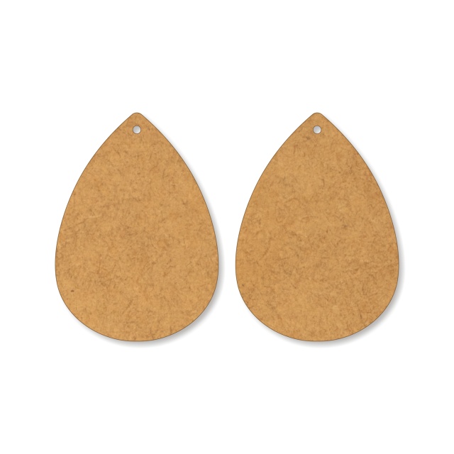 Bază picătură rotunjită, 3,9×5,5 cm, placaj lemn HDF brut :: 5,5 cm
