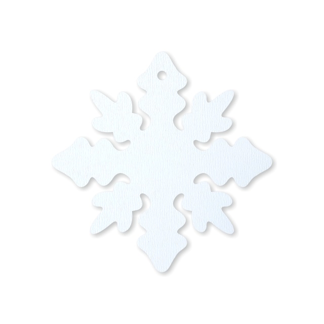 Fulg de zăpadă, 3,5 cm HDF alb :: 3,5 cm