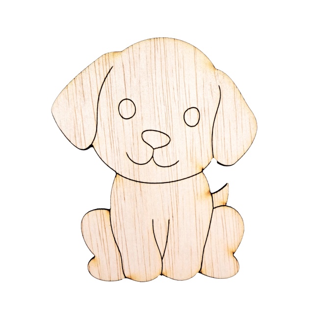 Cățeluș Molly, 4×5 cm, placaj lemn :: 5 cm