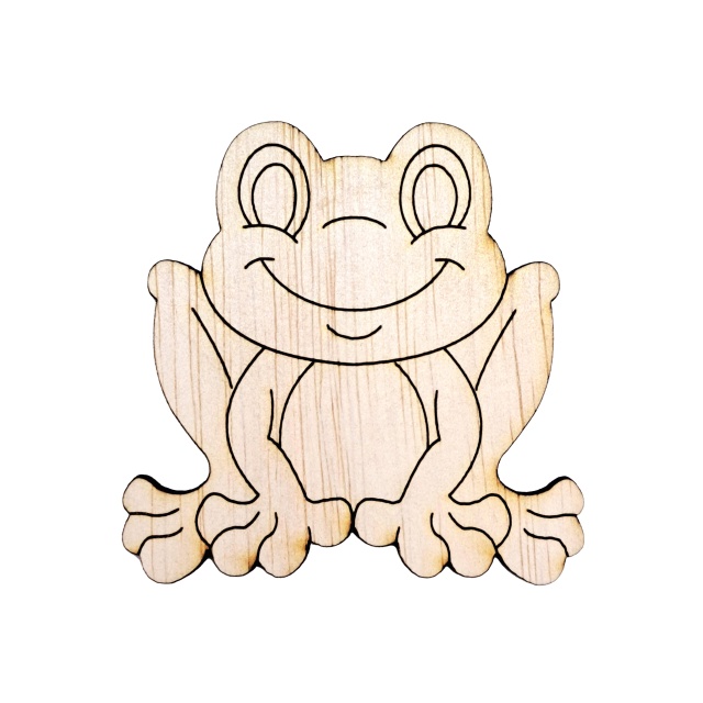Broască, 5×5 cm, placaj lemn :: 5×5 cm