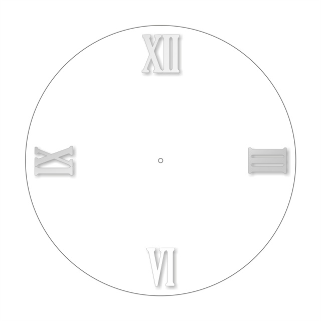 Cifre romane pentru ceas 3-6-9-12, 4 cm, plexi oglindă aurie :: 4 cm