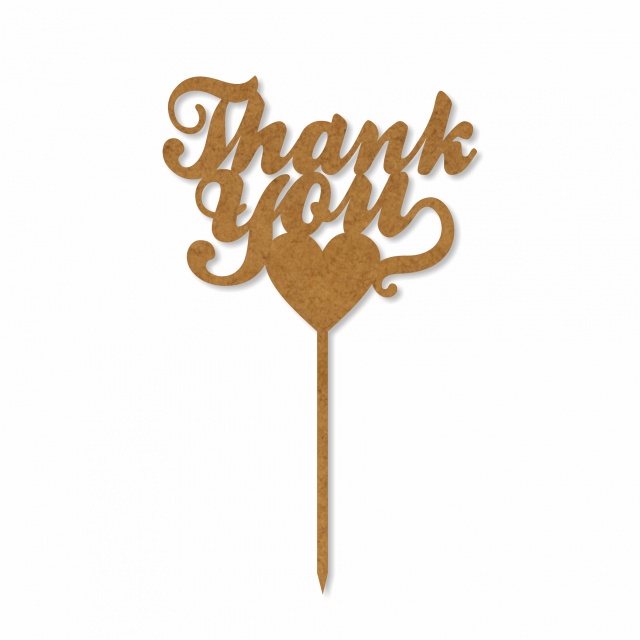 Topper Thank You, 10×16,5 cm, HDF