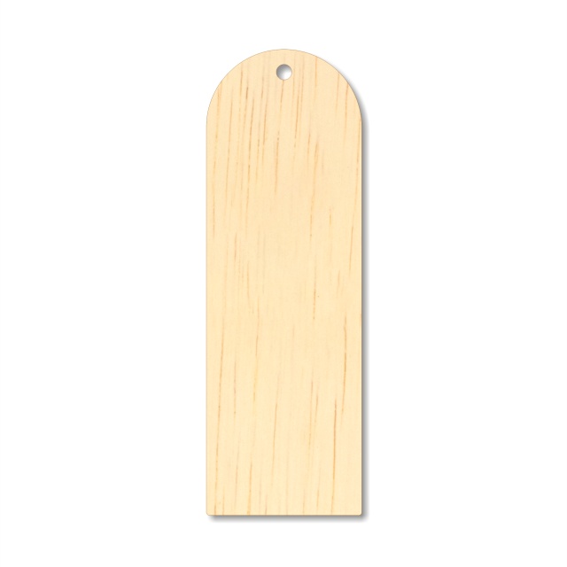 Semn de carte rotunjit, 5×15 cm, placaj lemn natur