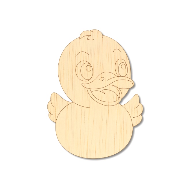 Rățușcă Quack pentru colorat, 6×8 cm, placaj lemn