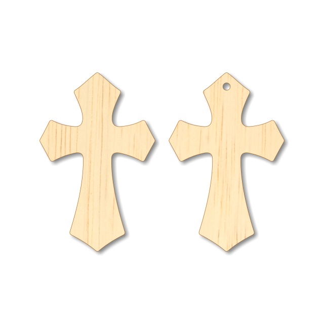 Cruce evazată Doxa, 6,5×10 cm, placaj lemn natur :: 10 cm
