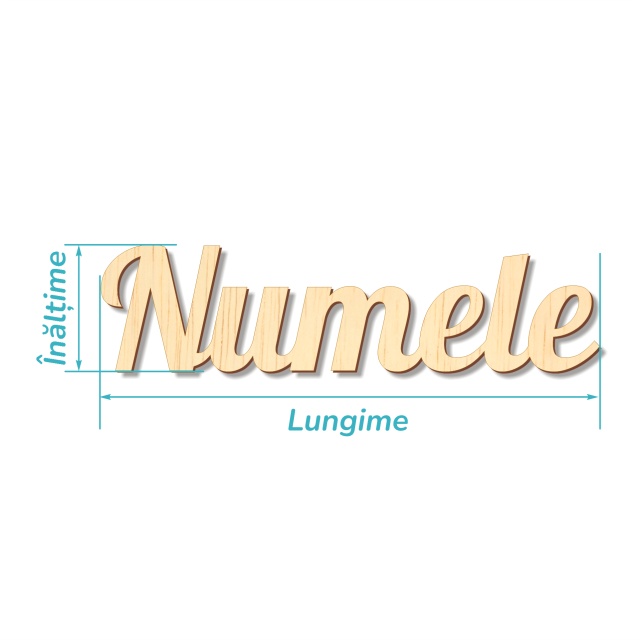 Nume sau scris max. 30 cm lungime, placaj lemn :: 30 cm