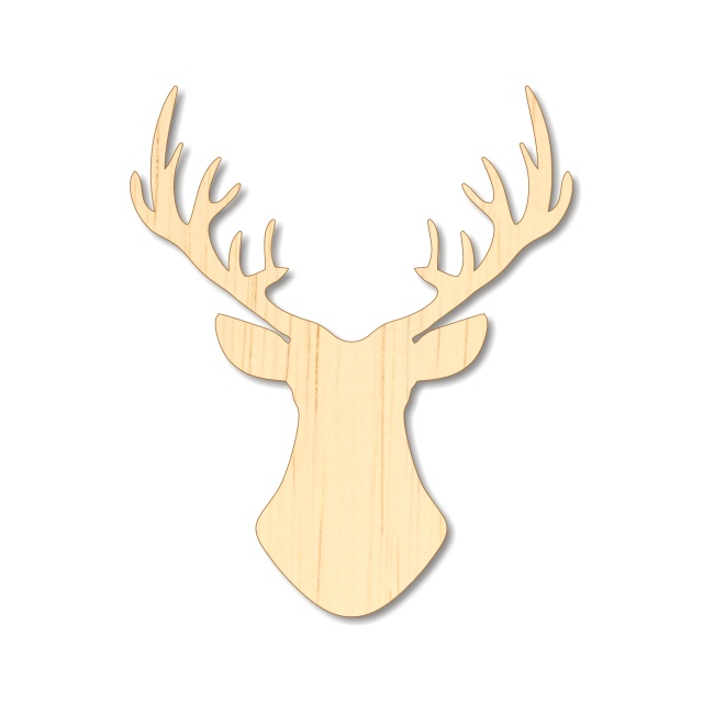 Cap cerb cu coarne, 25×30 cm, placaj