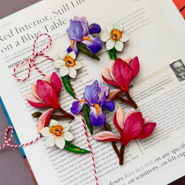 Magnolie, 6,3×6 cm, placaj :: 6 cm