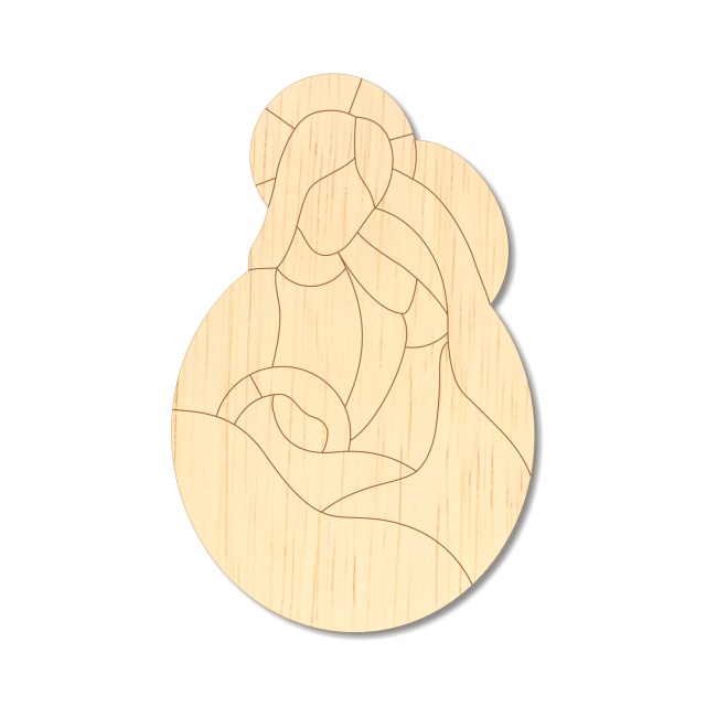 Familia Sfântă, 6,5×10 cm, placaj :: 10 cm