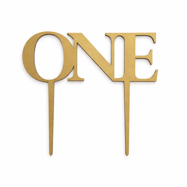 Topper ONE, placaj auriu, 14x12 cm