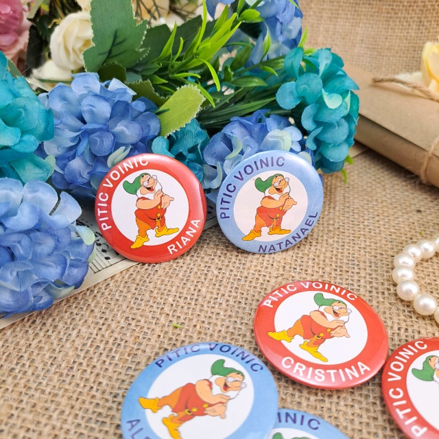 Insignă personalizată, Ø58 mm