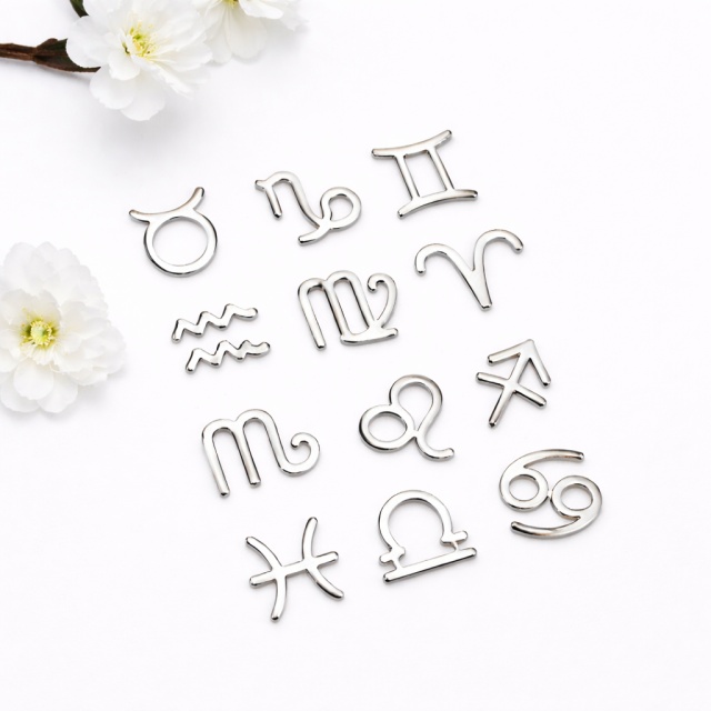 12 semne zodiac, ~5 cm, plexi oglindă aurie :: 5 cm