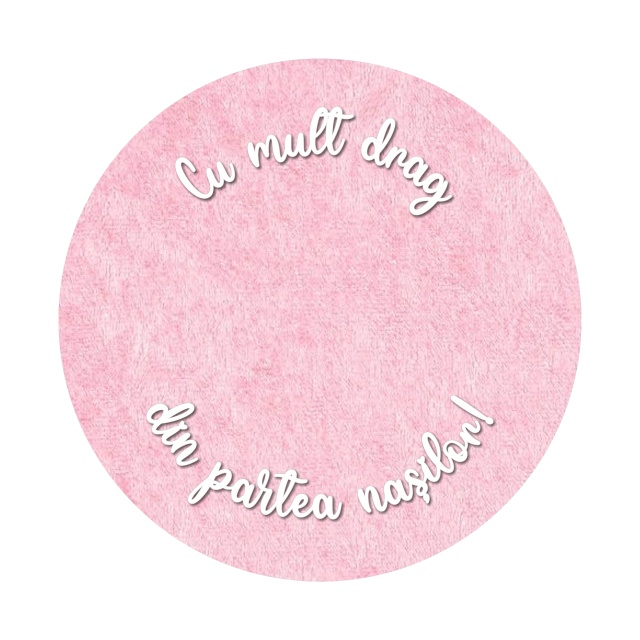 Scris "Cu mult drag din partea nașilor!", pentru trusou de ø40 cm :: 40 cm