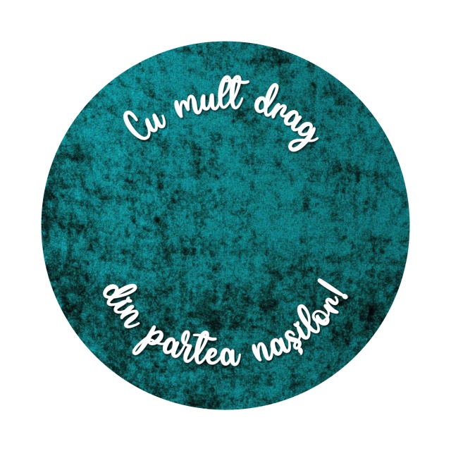 Scris "Cu mult drag din partea nașilor!", pentru trusou de ø40 cm :: 40 cm