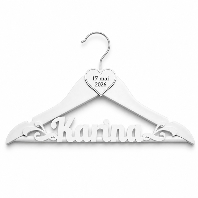 Umeraș personalizat pentru copii cu scris alb, 31×19,5 cm :: Alb
