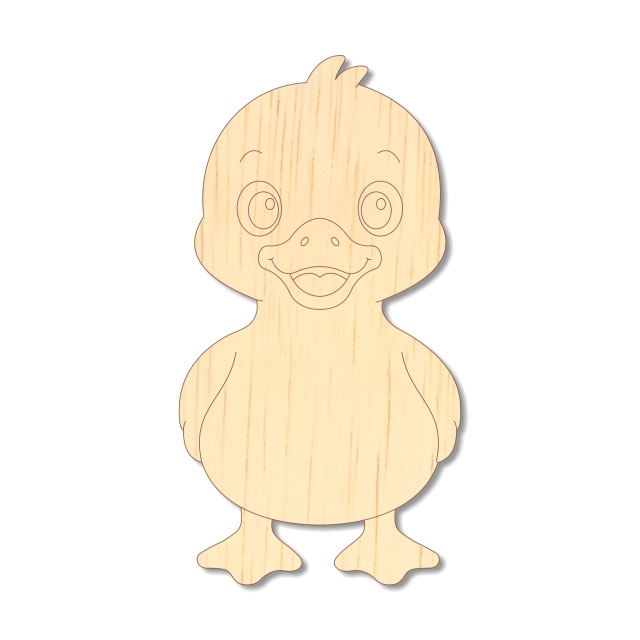Rățușcă Goldie pentru colorat, 5,5×10 cm, placaj lemn