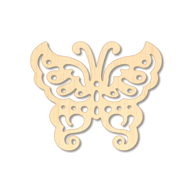 Fluture Argus filigranat, 10×8,6 cm, placaj lemn