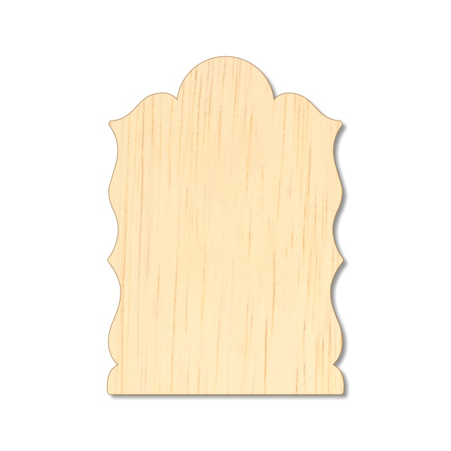 Tăbliță cu margini decorative, 21×30 cm, placaj lemn natur