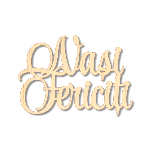 Miri fericiți și Nași Fericiți, placaj lemn necolorat :: 15 cm