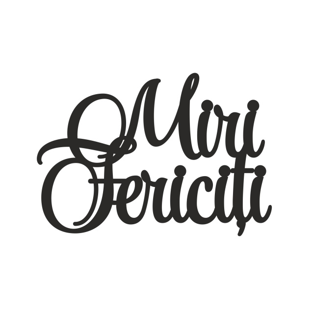 Miri fericiți și Nași Fericiți, placaj necolorat :: 20 cm