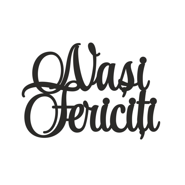 Miri fericiți și Nași Fericiți, placaj lemn necolorat :: 25 cm