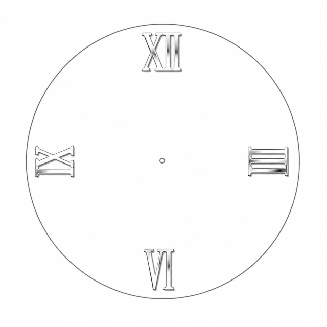 Cifre romane pentru ceas 3-6-9-12, 9 cm, plexi oglindă aurie :: 9 cm