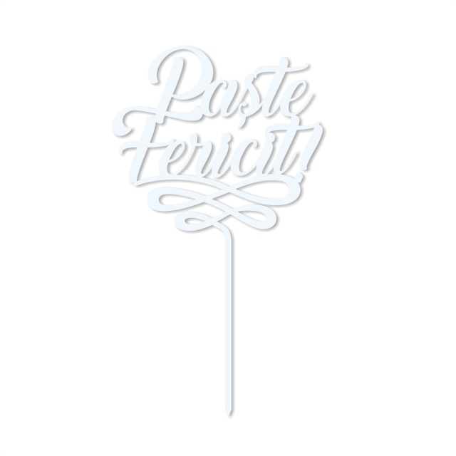 Topper Paște Fericit, 11×18,5 cm, plexi