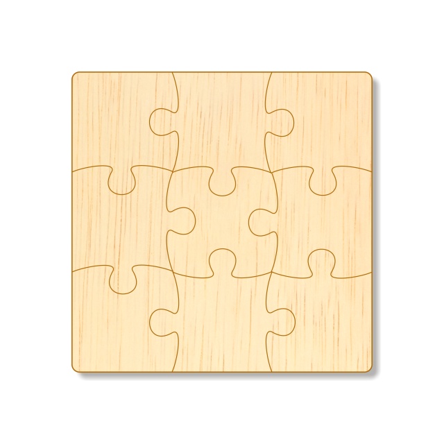 Puzzle pătrat 9 piese, 60×60 cm, placaj :: 60 cm