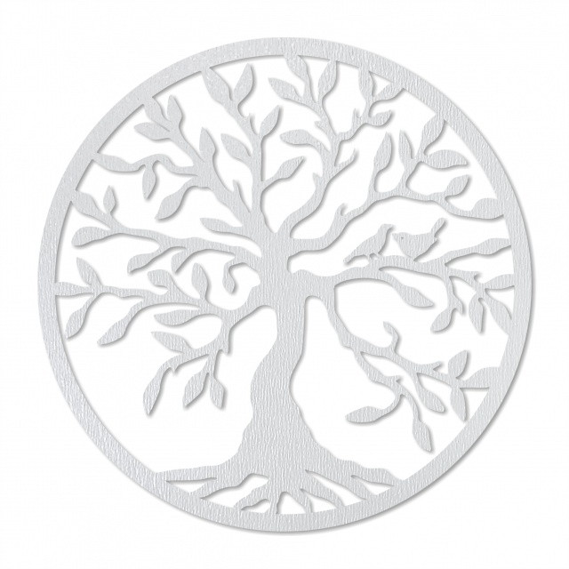 Arborele vieții, Ø59 cm, HDF alb :: Ø59 cm