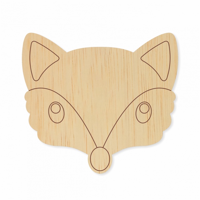 Vulpe, 8×7,2 cm, placaj lemn