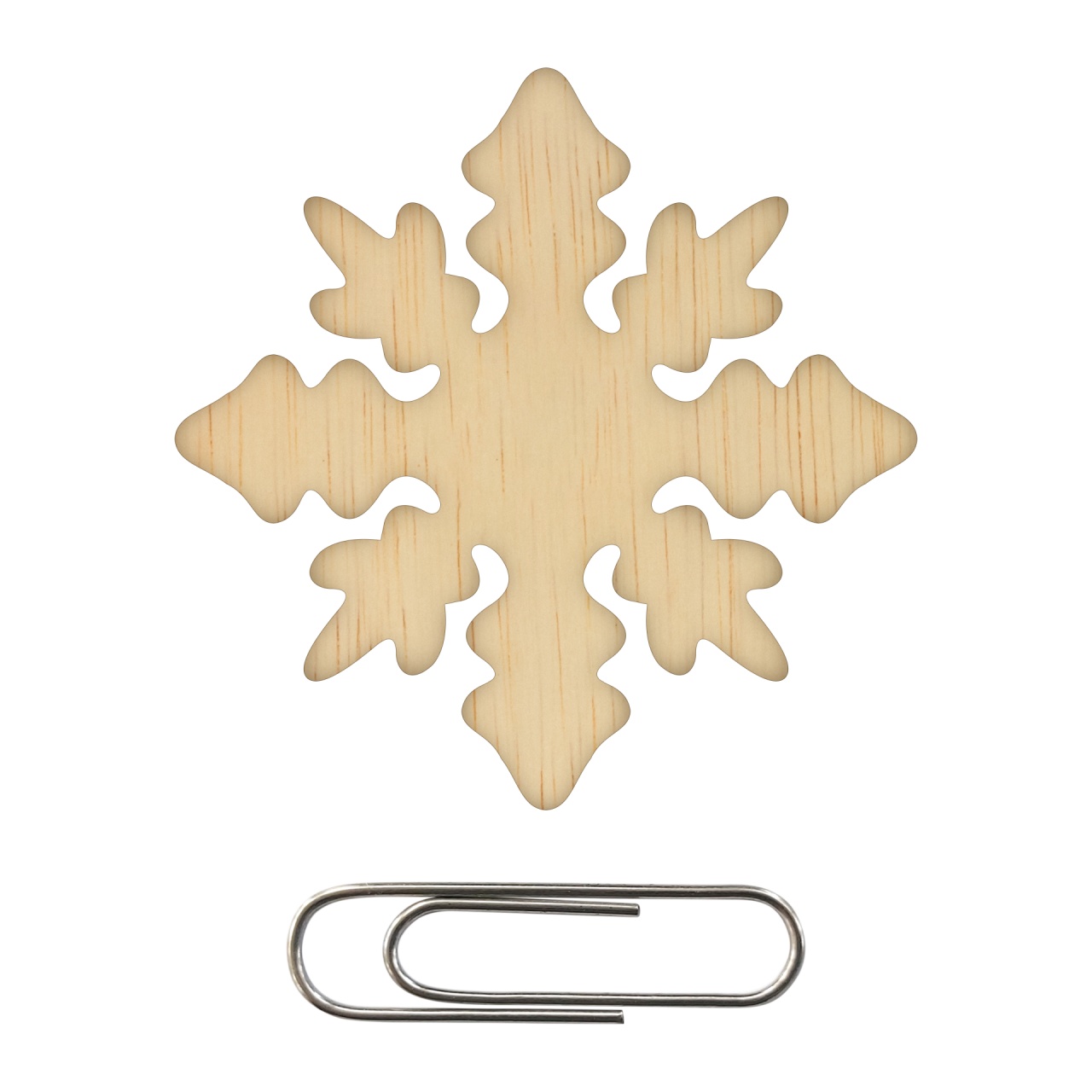 Fulg de zăpadă, 4 cm, placaj :: 4 cm