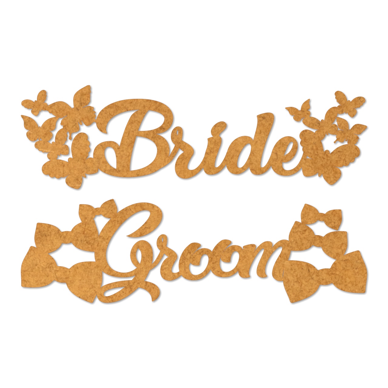 Decor Bride și Groom pentru umerașe, HDF