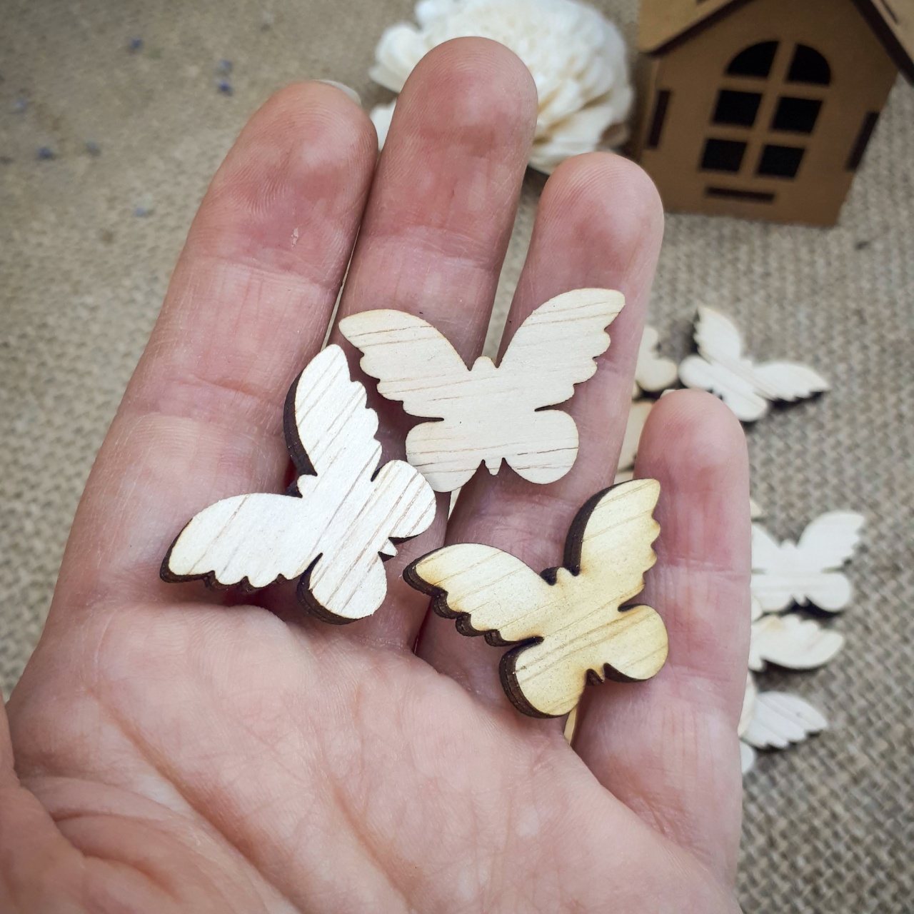 Fluture, placaj,  3×2 cm :: 3 cm
