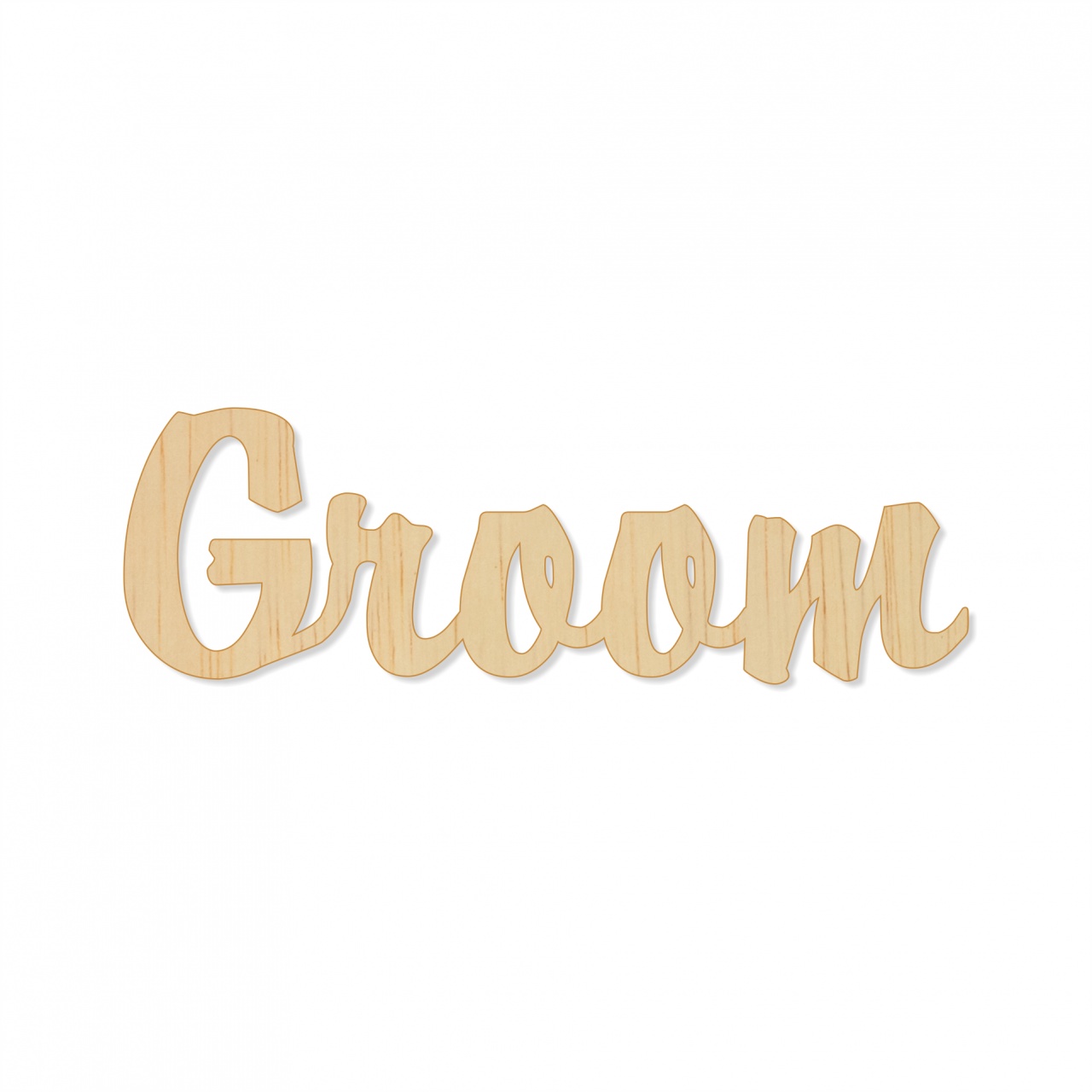 Text Groom, 3 cm, decupat din placaj
