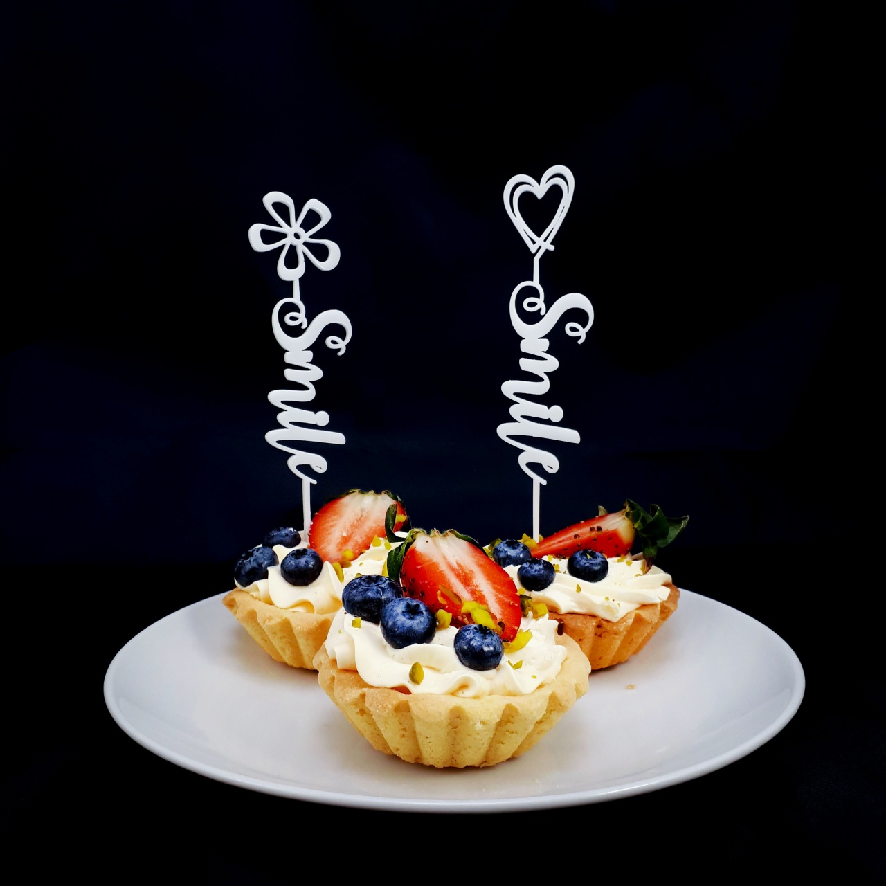 Tije Smile, 15×3,5 cm, plexiglas alb