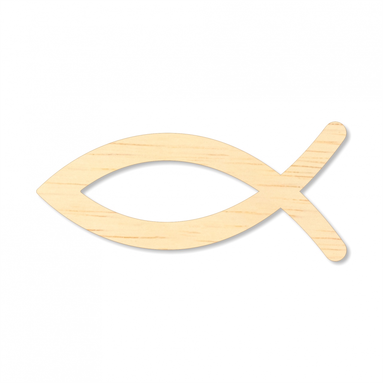 Peștele lui Isus, 10×4,5 cm, placaj