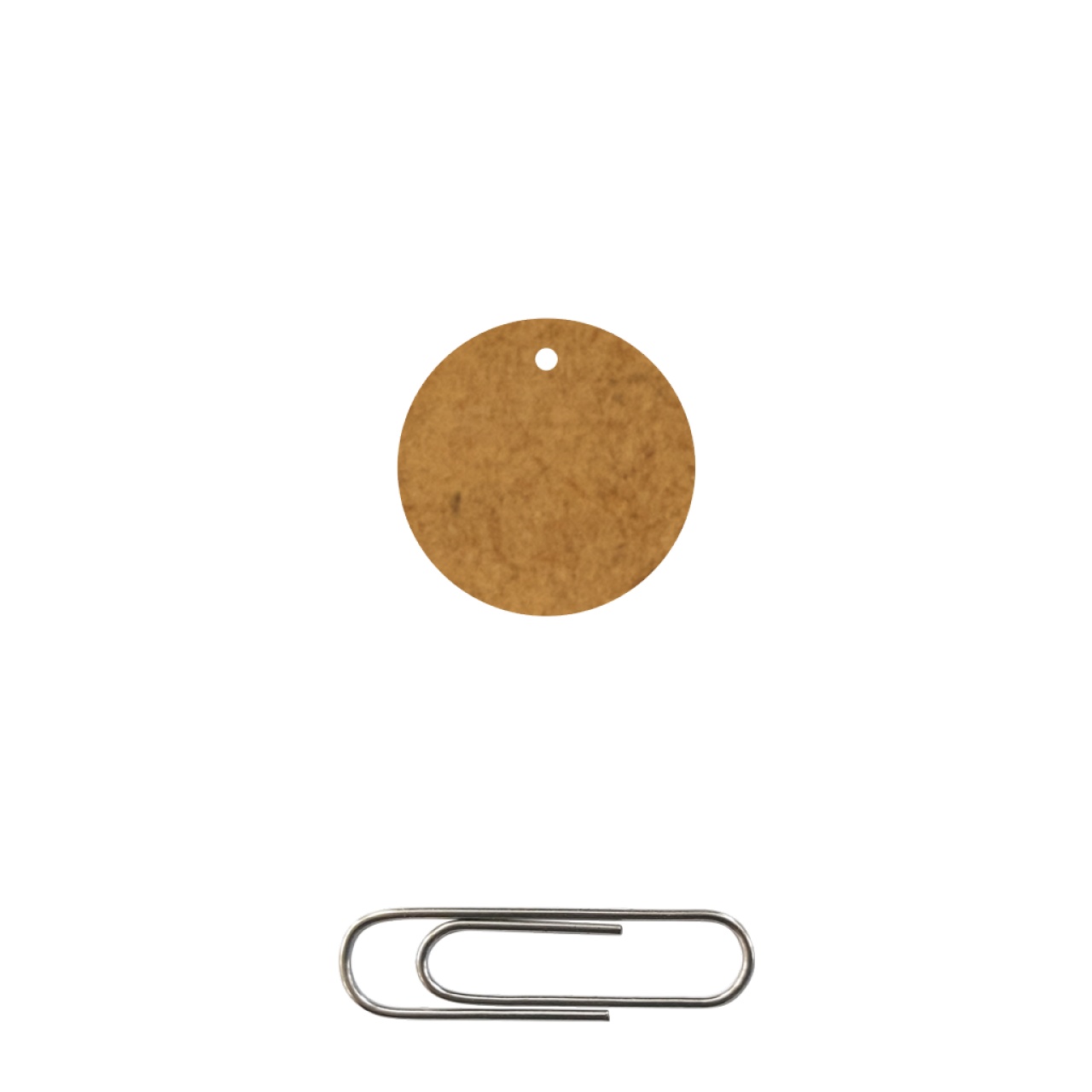 Bază rotundă cu gaură pentru cercei, Ø2 cm, HDF brut :: Ø2 cm