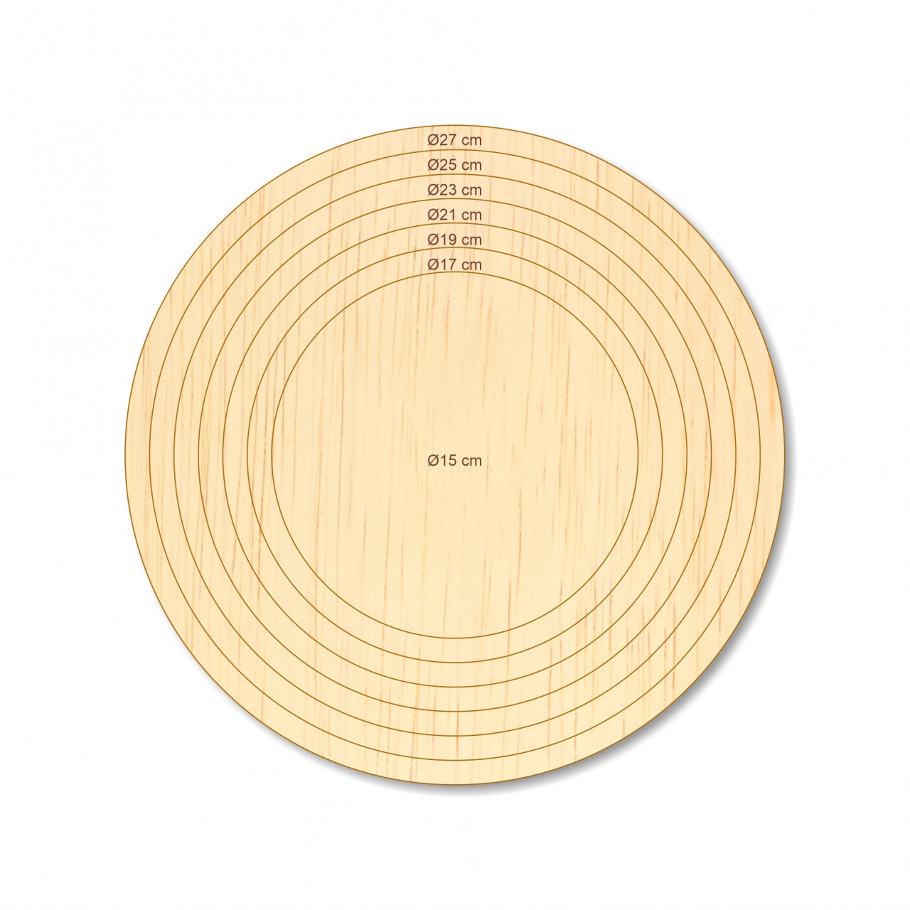 Set 6 inele, Ø27-17 cm, lățime inele 1 cm, placaj lemn
