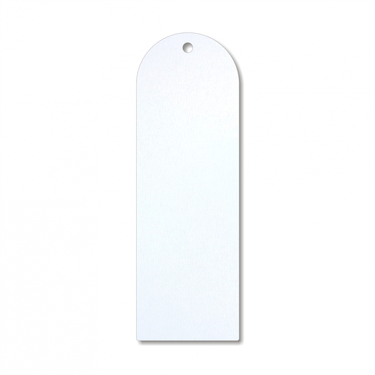 Semn de carte rotunjit, 5×15 cm, HDF alb