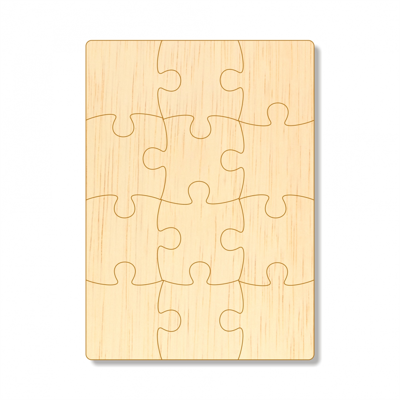 Puzzle dreptunghi 12 piese, 20×28 cm, placaj :: 12 piese