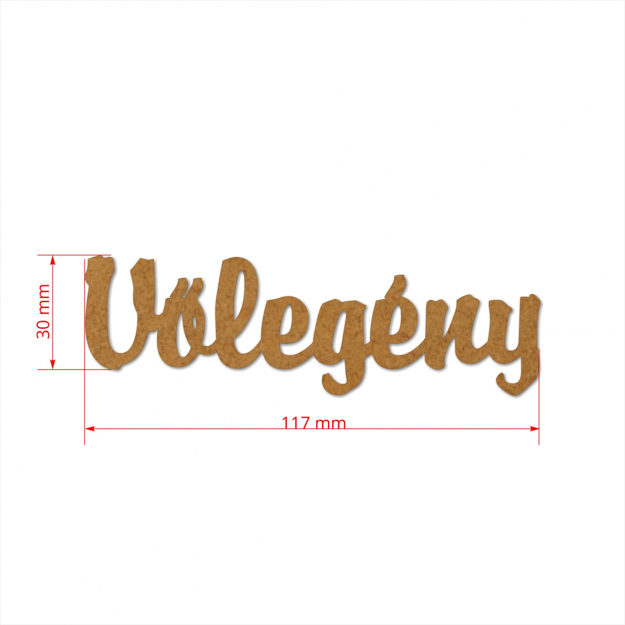 Text Vőlegény, 3 cm, decupat din HDF