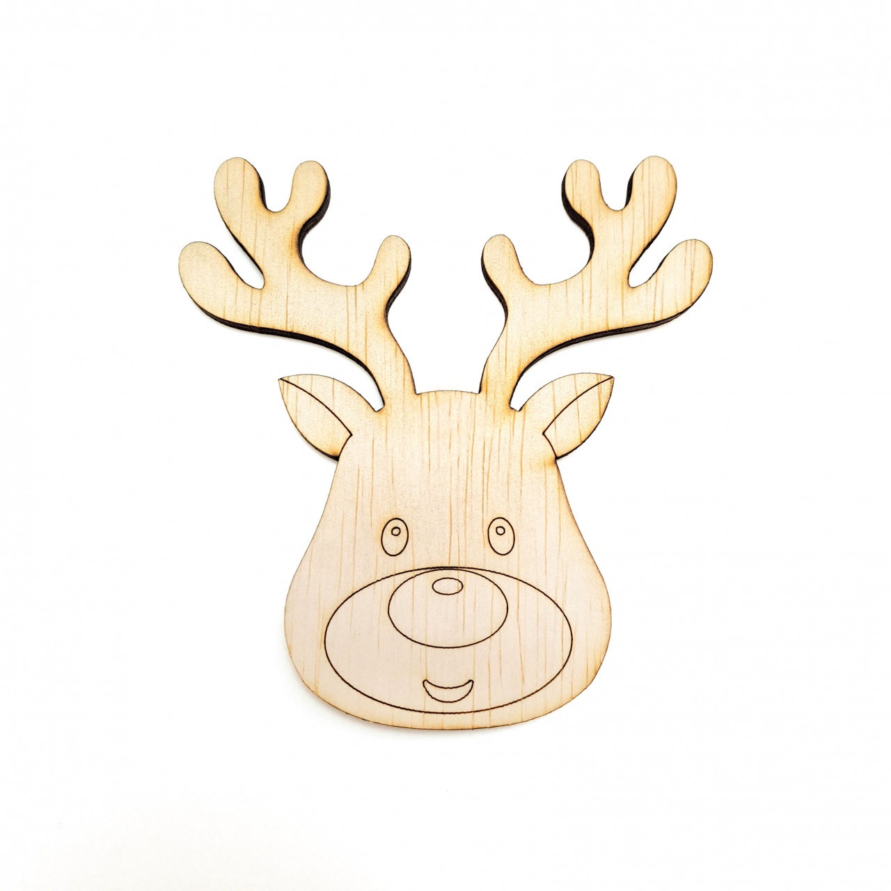 Cap cerb ren, 4,8×6 cm, placaj :: 6 cm
