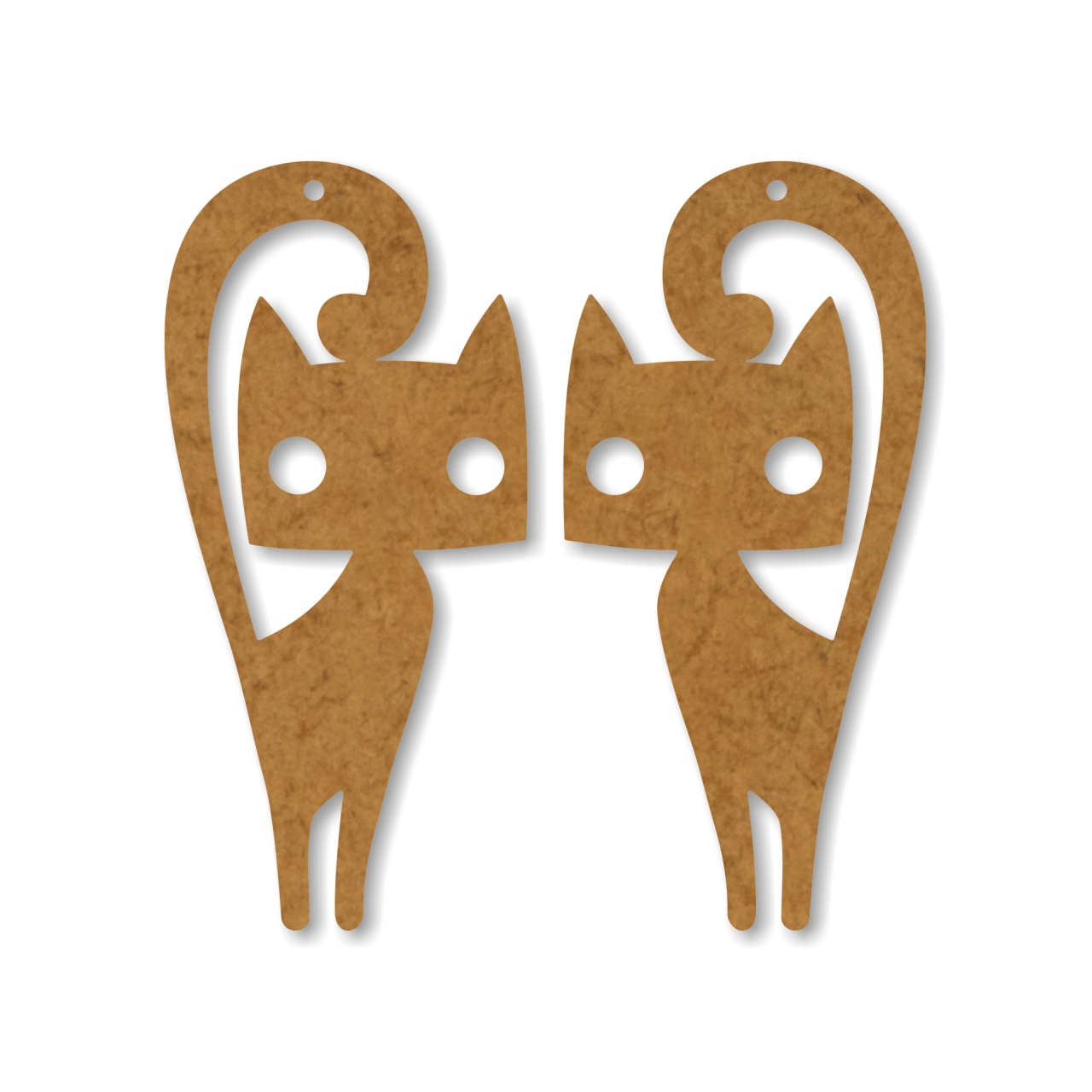 Pisică, 2,1×4,5 cm, placaj lemn, pereche :: 4,5 cm