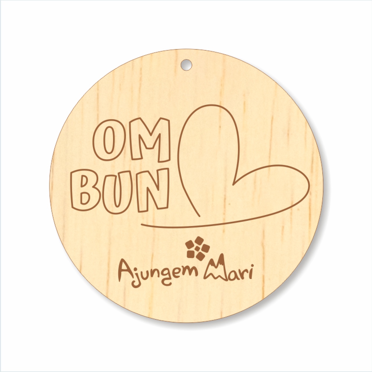 Unicat - Medalion gravat, Ø8 cm, placaj 4 mm - Om bun