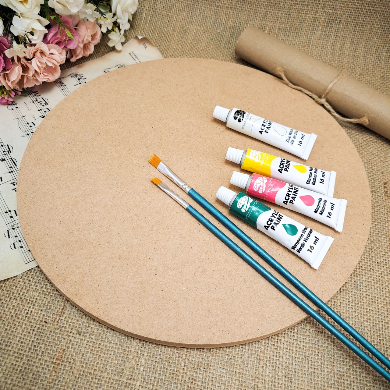 Bază rotundă, Ø25 cm, MDF brut 10 mm :: Ø25 cm