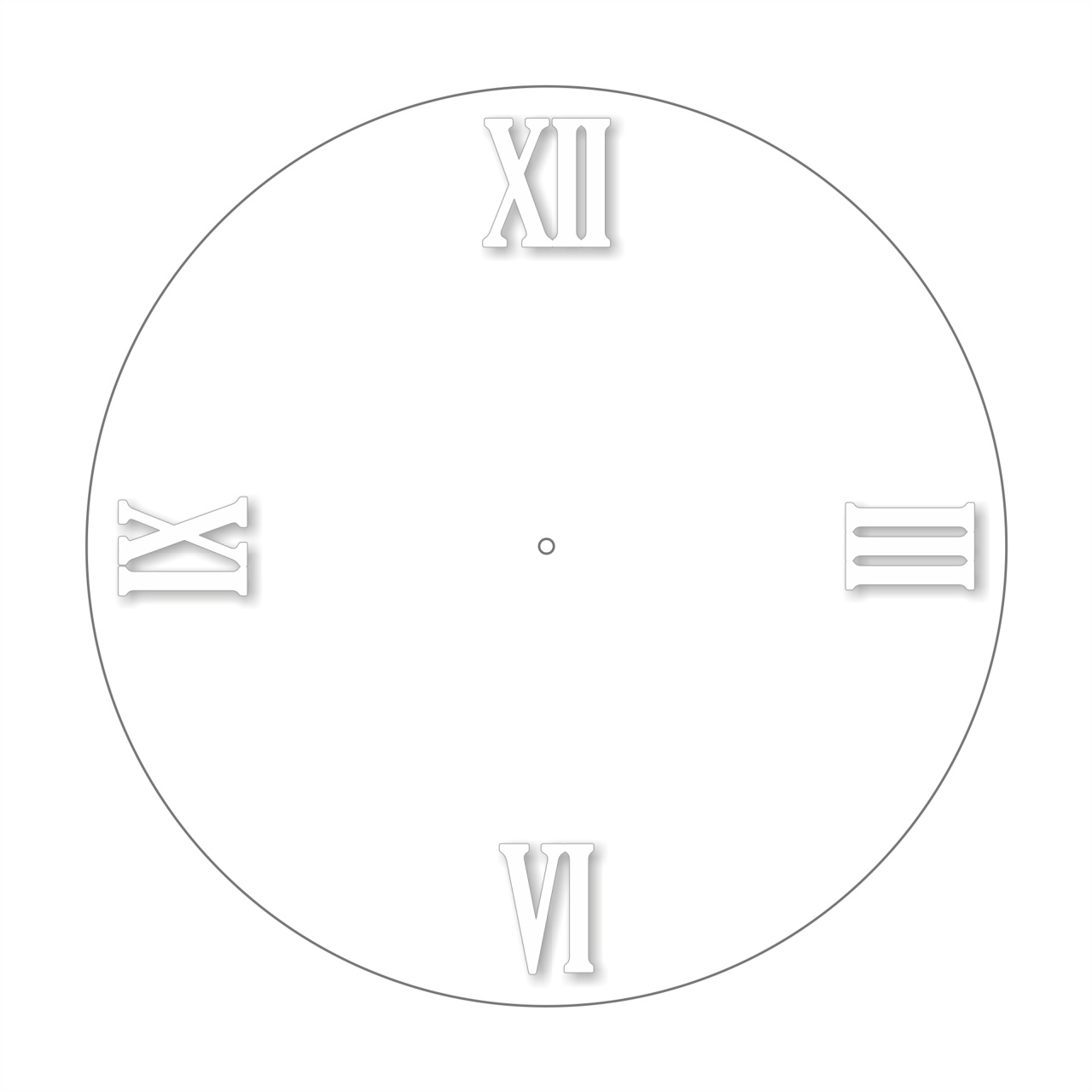 Cifre romane pentru ceas 3-6-9-12, 5 cm, plexi oglindă aurie :: 5 cm