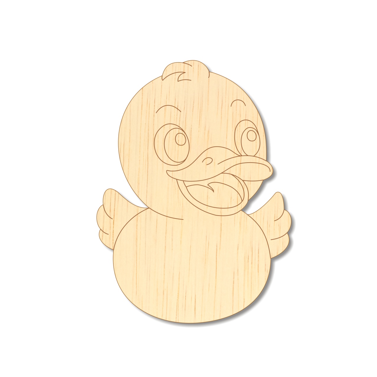 Rățușcă Quack pentru colorat, 6×8 cm, placaj lemn